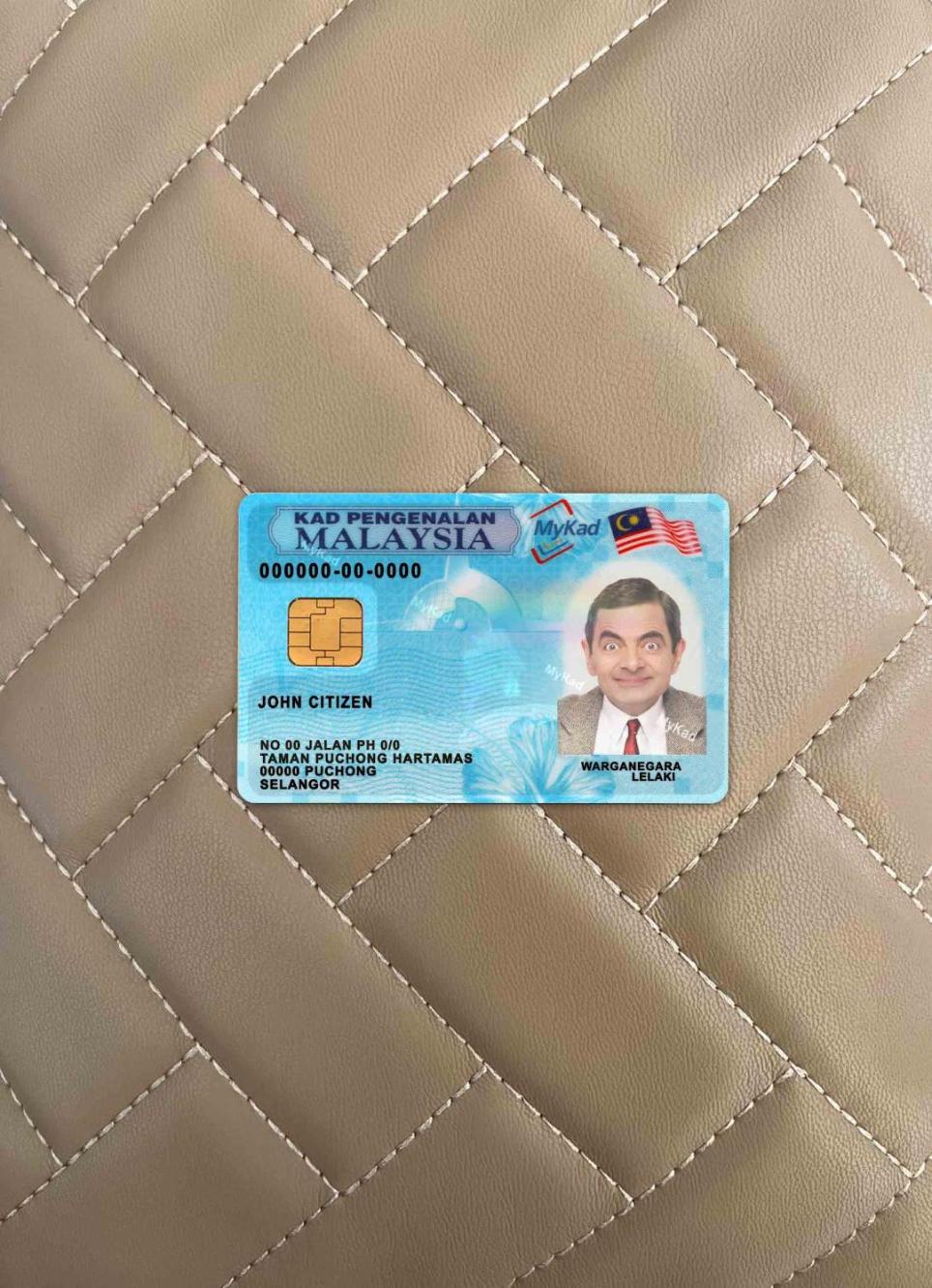 Downloadable Malaysia ID (2018 – present) photolook download for verification